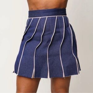 NWT Something by Sonjia Dark Indigo Denim Jean Blue Riley Mini Skirt Size XXXL